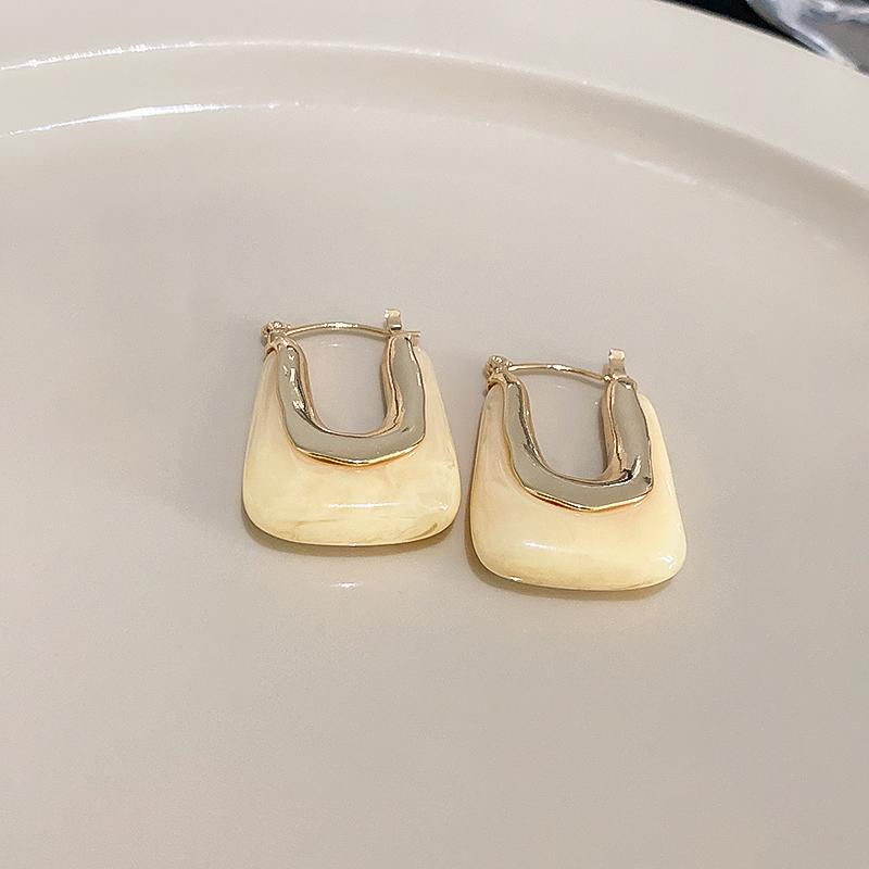 Módní a elegantní retro náušnice ve tvaru U pro ženy, špičkové a lehce luxusní náušnice, šperky, dárky