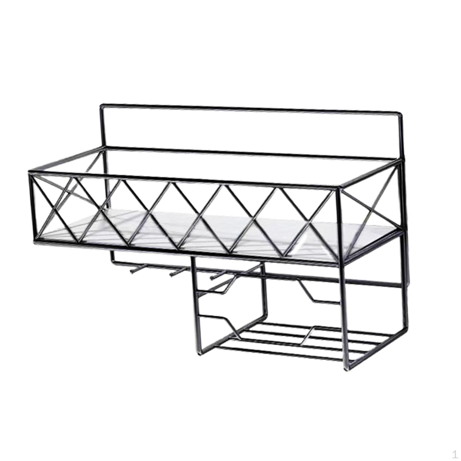 

Полка для специй настенная кухонная стойка для хранения, Душ для домашнего умывальника, туалета чёрный
