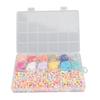 DIY Bracelets Making Beads Kit 2100pcs 4mm Beads 600pcs Letter Beads Set Fadeless Acrylic Beads Kit