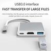 USB C to HDMI 4K Converter 3 in 1 Cable Adapter for Samsung Huawei Mac NS USB 3 1 Type C and USB 3 0 Compatible