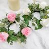 Romantic Rose Candlestick Exquisite Aromatherapy Candlestick Crafts Wreath Ring  Gift