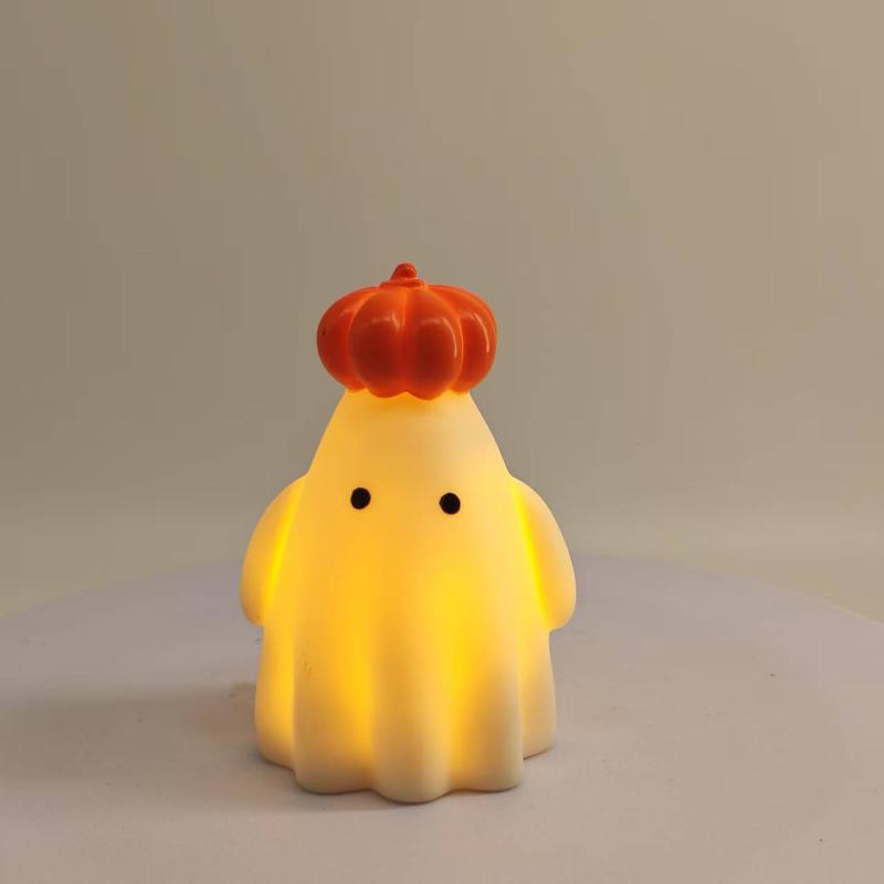 Halloween Pumpkin & Ghost Night Light Luminous Ornament Creative Decoration Party Decor Prop For Halloween Party Holiday Gift
