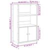 Highboard Black 62 x 32 x 103.5 cm Particleboard