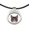 Maine Coon - pendant necklace with graphic on a chain strap by Art-Dog brand