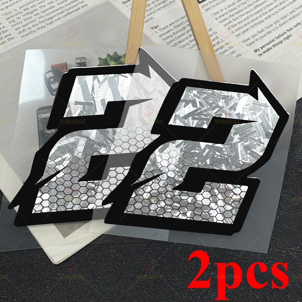 2PCS Honeycomb Arabic Numerals Silver Carbon Fiber Motorcycle Sticker Waterproof for Helmet Front Fairing Scooter Vinyl Decals