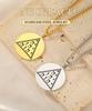 Dawapara YHWH Triangle Tetragrammaton Pendant Hebrew Tetractys Yahweh Jehovah YHVH Necklace Stainless Steel Jewelry