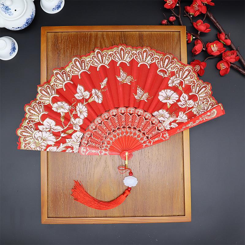 Art Craft Gift Chinese Style Folding Fan Dance Cosplay Hand Held Fans Home Wedding Party Decoration Photograph Props
