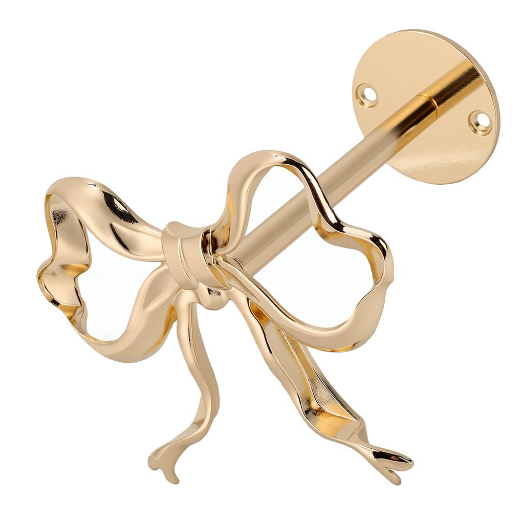 Bow Curtain Holdback Multifunctional Stylish Wall Mounted Metal Bowknot Tieback for Living Room