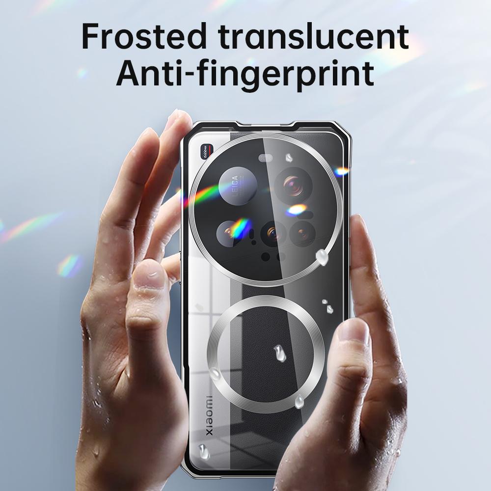 Magnetický Hybridní Kovový Nárazníkový Rám Pouzdro Pro Xiaomi 15 Ultra / 15 Pro / 15 5G Průhledná Matná PC Zadní strana Nárazuvzdorný Kryt