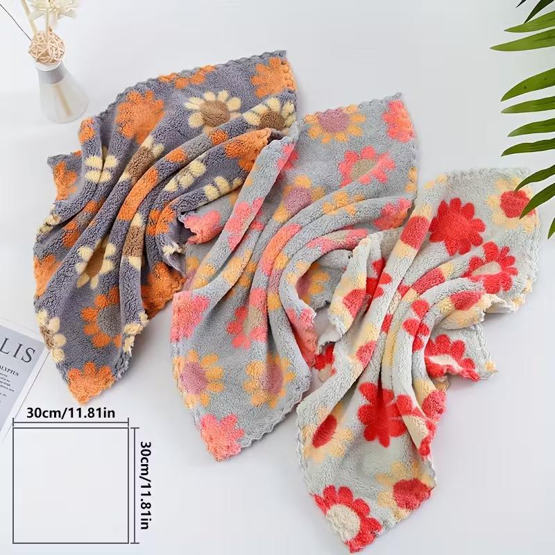 Ultra-soft Bohemian sunflower towels, hand towels, kitchen rags that dry quickly and absorb water