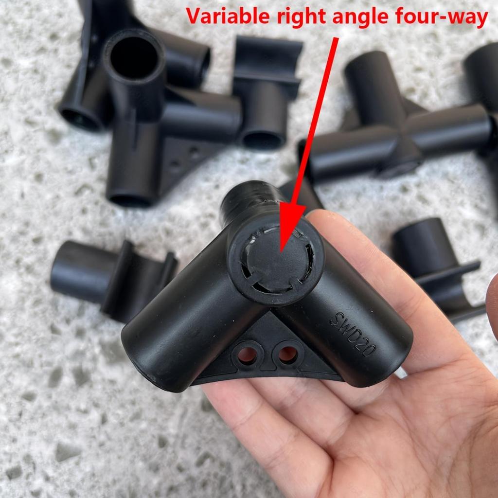 4/6pcs 20mm Gardening Pillar Connector, Greenhouse Frame Connector, Plant Bracket, Garden Tools Essential