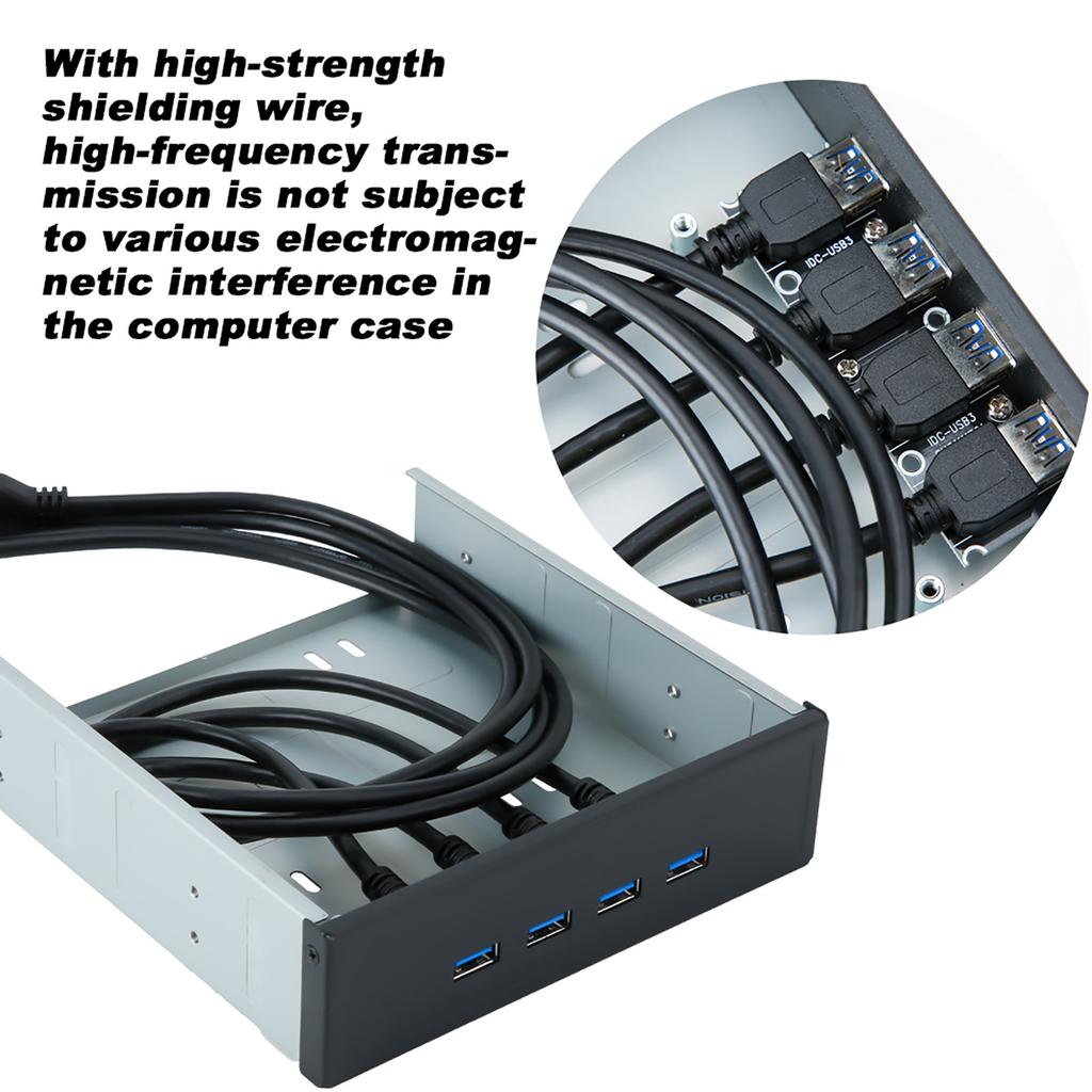 High Speed 20Pin 4 Port USB 3.0 Hub Optical Disk Driver Front Panel