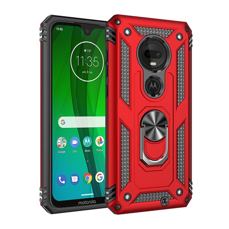 For Motorola Moto G6 G7 Plus G8 Power Lite G9 Play Case Magnetic Ring Holder Cover for Moto E5 E6 E6S E6i E7 Power 2021 Cases