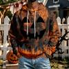 Men's Halloween Hoodie with Pocket, Casual Comfortable Pullover Sweatshirt for Everyday Wear
