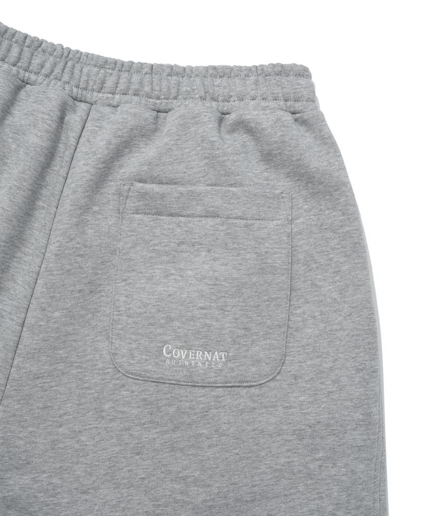 COVERNAT Double-Pleat Real Wide Fit Sweatpants Melange Gray