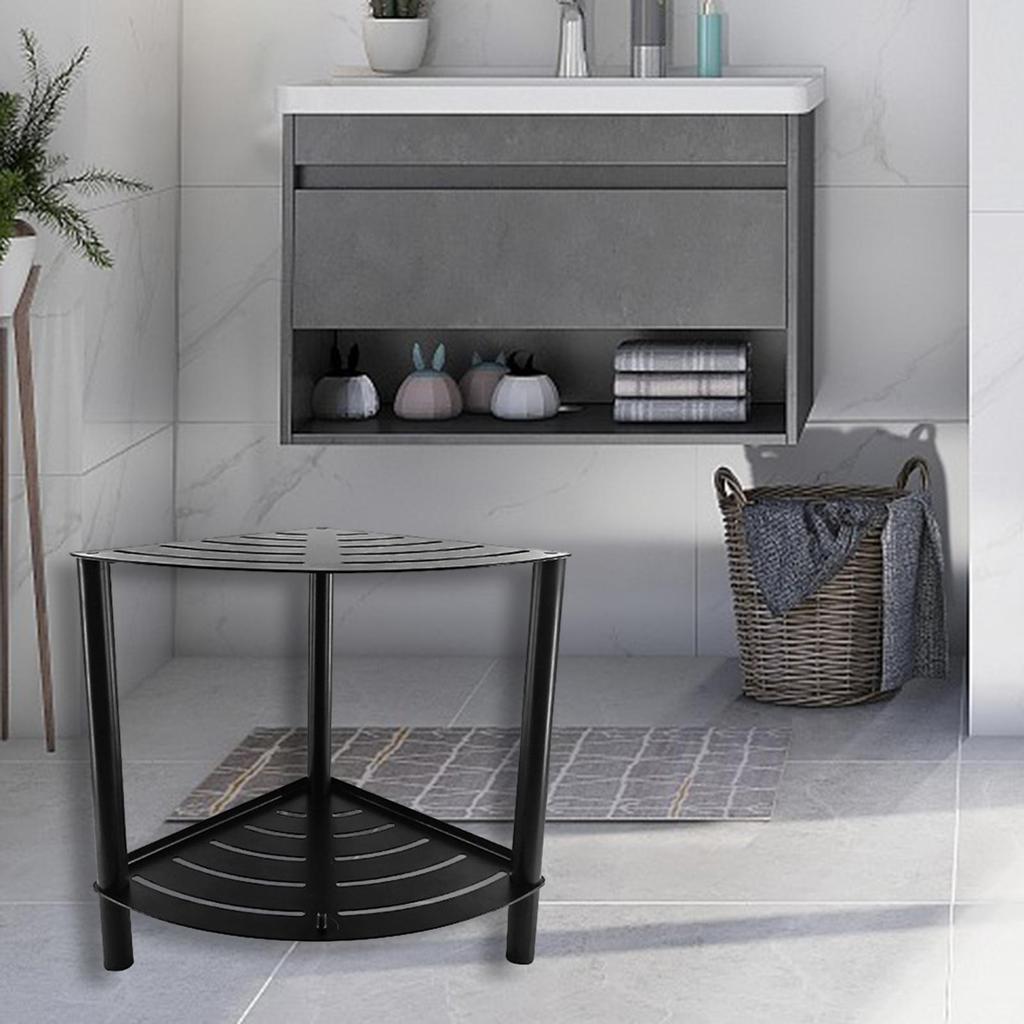 Foot Rest Shoe Stool, Multifunctional Lightweight Corner Shower Stool for Shaving Legs, Inside