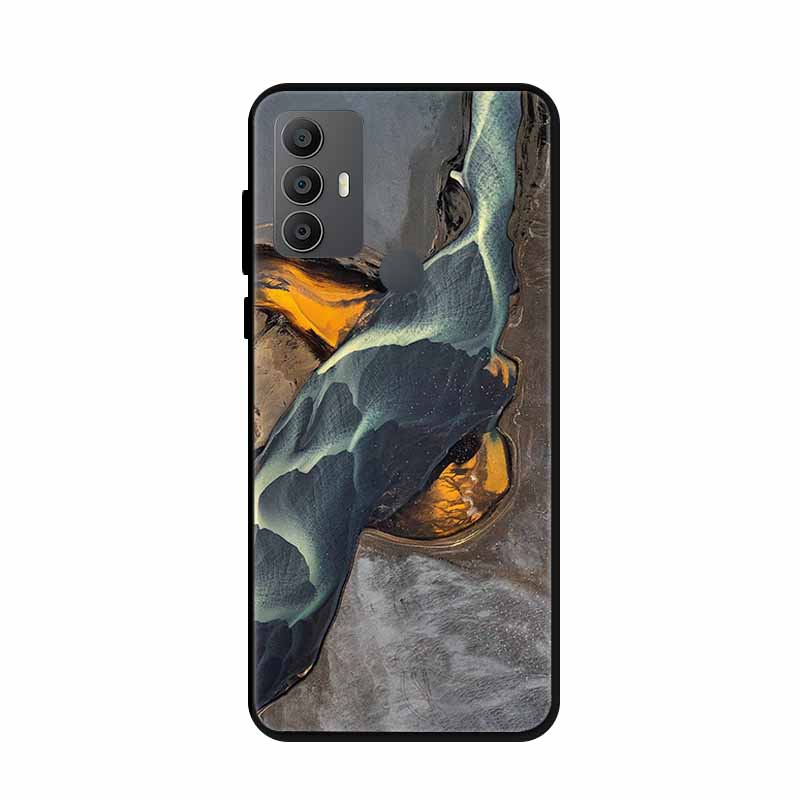 For Alcatel 1V 2021 Case 6002A 6002D 6.52" Marble Silicone TPU Soft Shockproof Phone Case for Alcatel 1V (2021) Covers Coque 1 V