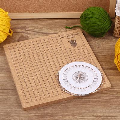 Creative Macrame Board Handcraft Knitting String Grided Cork Board Diy Woolen Yarn Rope Braided Fixed Tool Knitted Board