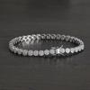 Fashion Hip Hop Jewelry Geometric Round Zircon Tennis Bracelet 5mm Bling CZ Iced Out Round Tennis Bracelet for Women and Men