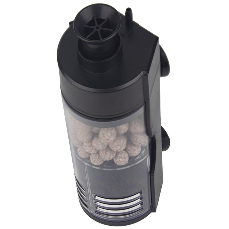 Aquarium Wasserreinigungsgerät Saugnapf Fisch Wandmontiert Wasserzubehör Leises Filtergerät für Büro Zuhause