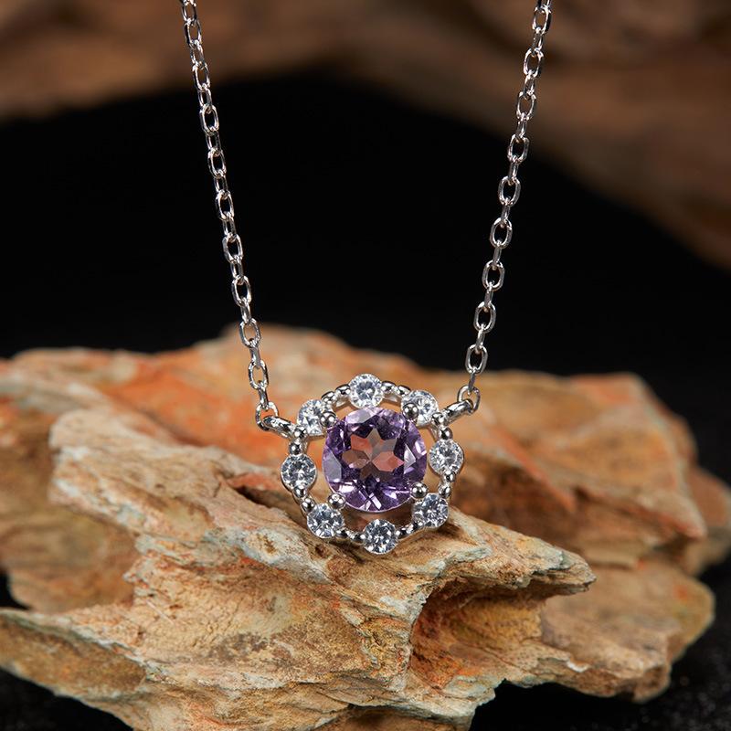 S925 Sterling Silver Natural Topaz Citrine Amethyst Olive Garnet Color Treasure Ring Women'S Jewelry Set Earrings