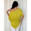 Spring and Summer New Slanted Shoulder Shirt for Women, Light Luxury Design, Loose Slimming Top T-shirt