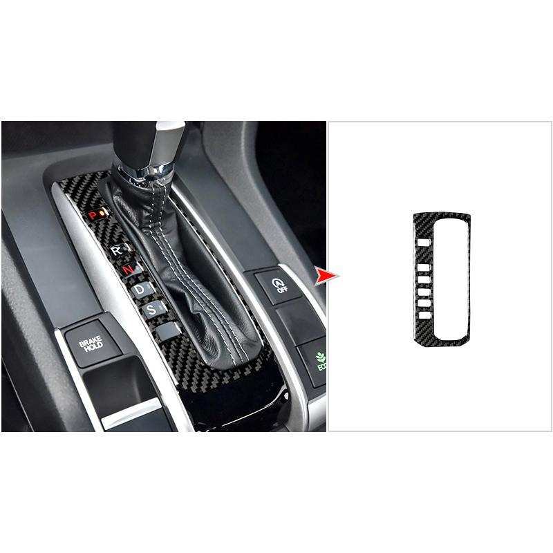 For Honda Civic 10th 2016-2019 Carbon Fiber Sticker  Car Center Console Windows Lifting Control Panel Decoration