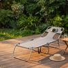 Comfortable Folding Sunbathing Lounger | Adjustable FourPosition Backrest, Outdoor with