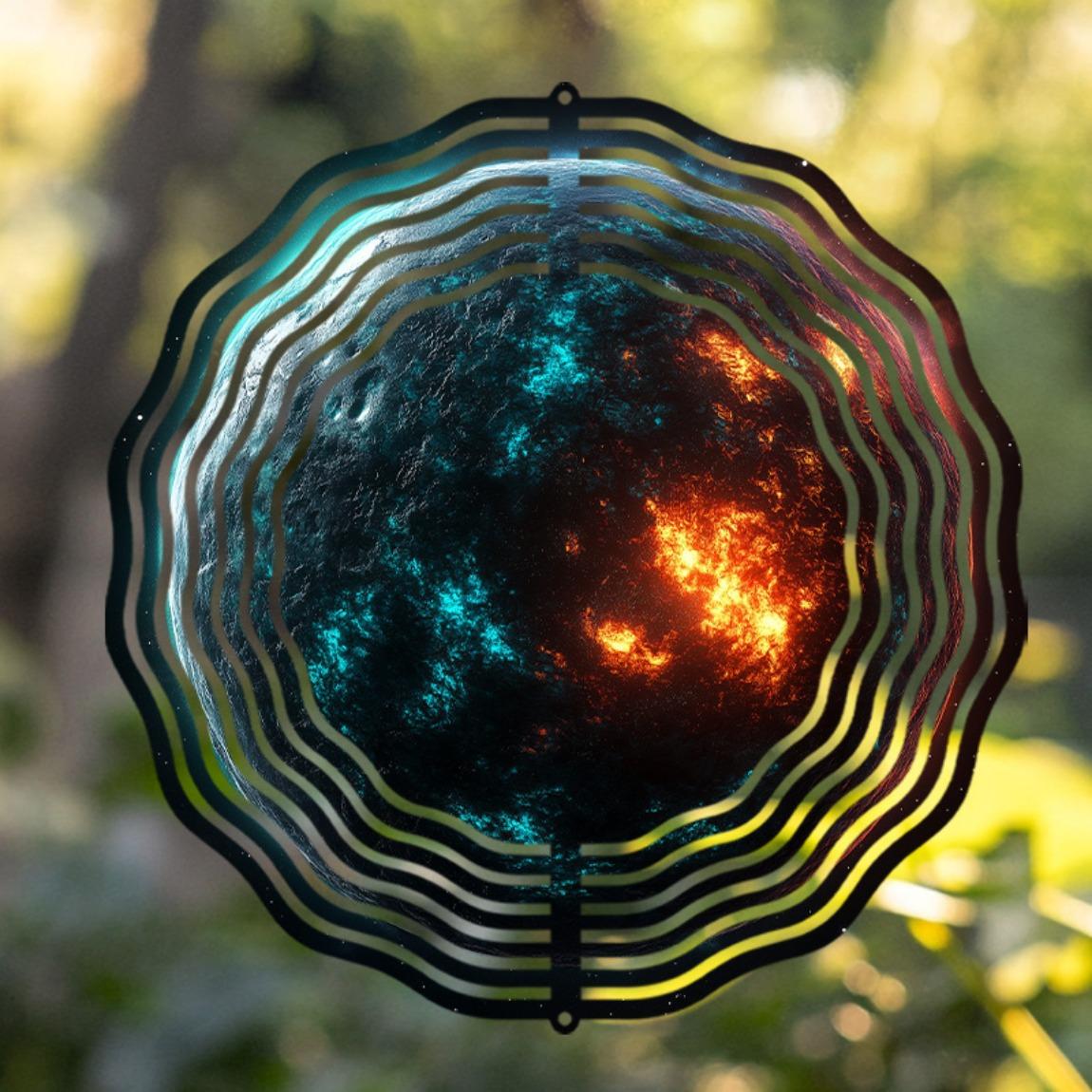 

10 Inch Hanging Wind Spinner for Outdoor Decor Rotating Hook Garden Balcony Ornament Artistic Design Spring Summer Gift for Friends Family 01A