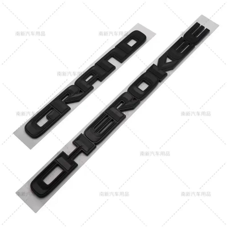 3D ABS Chrome Black Logo Grand Cherokee Emblem Letters Nameplate Car Door Badge Decal For Jeep Grand Cherokee Sticker Accessoies