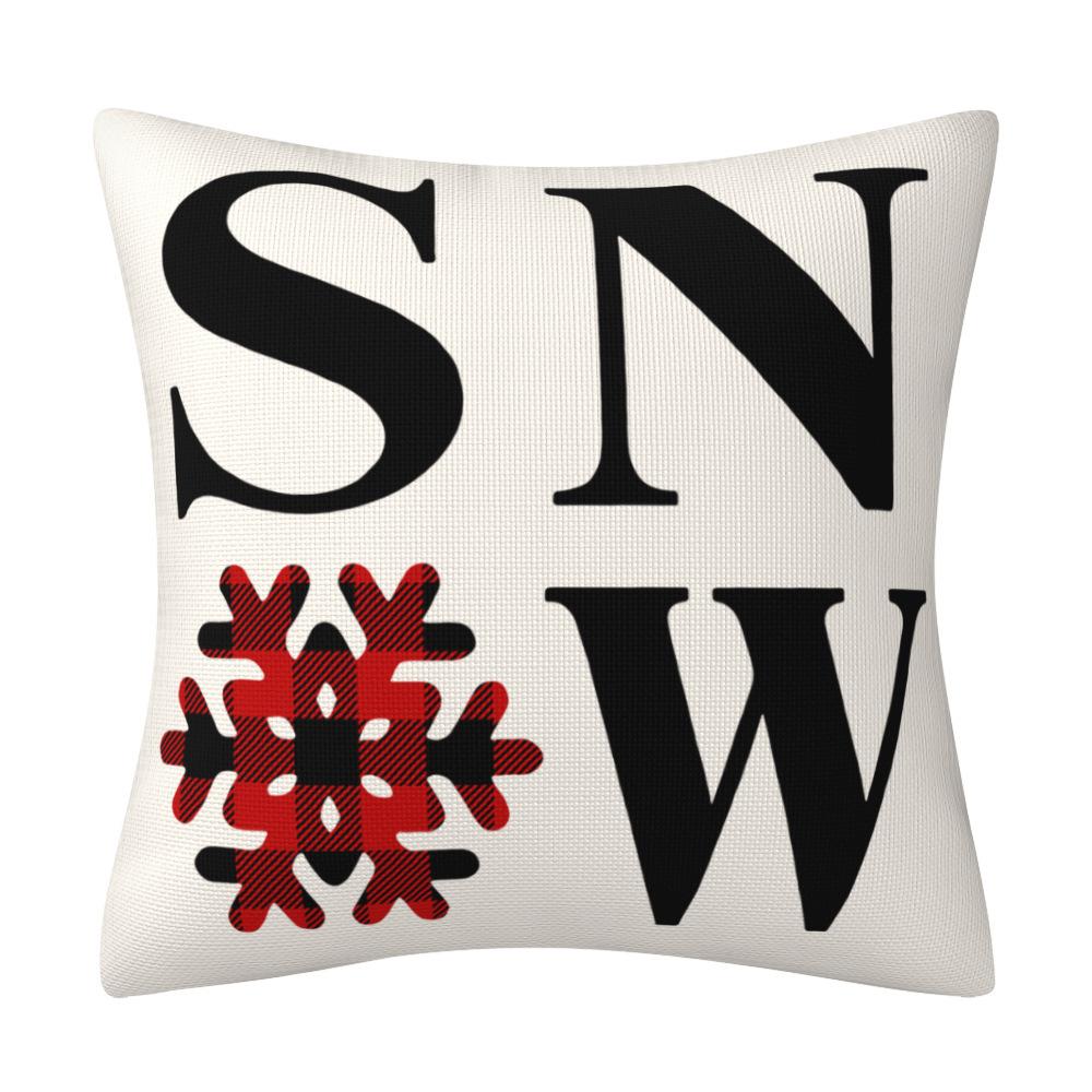 

Черный и красный клетчатый рождественский наволочка из льна, комбинация для домашнего декора, наволочка для подушки 45 * 45Cm (excluding pillow core)