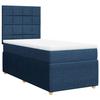 VidaXL Bed Slatted Base with Mattress Blue 90x200 Cm Fabric 3294245