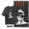 G02 Back Print Cotton Big Size 1984 Graphic Men T-shirt | Acid Washed  Streetwear Cool Vintage O-neck Men's Tee Tshirt