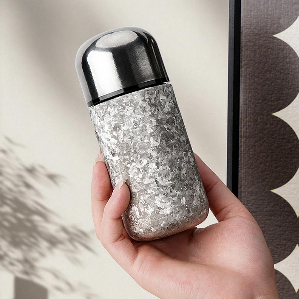 150ml Titanium Thermos Cup, 5oz Mini Vacuum Insulated Portable Mug for Tea Coffee Travel Cups