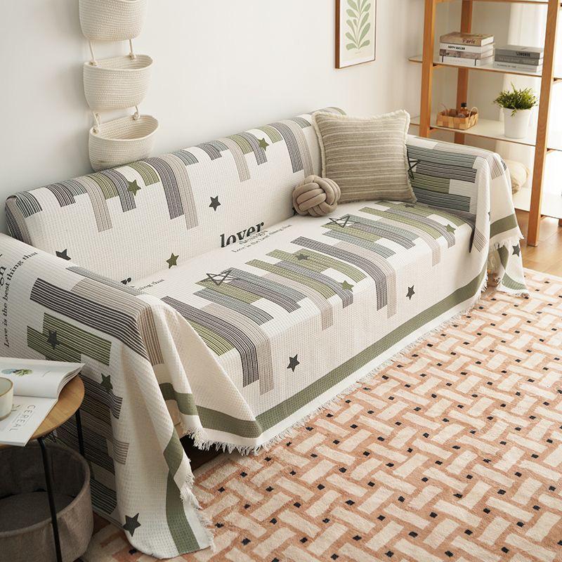 Nordic Universal Non-Slip Sofa Blanket: Full Cover Cushion, Machine Washable, Suitable for All Seasons