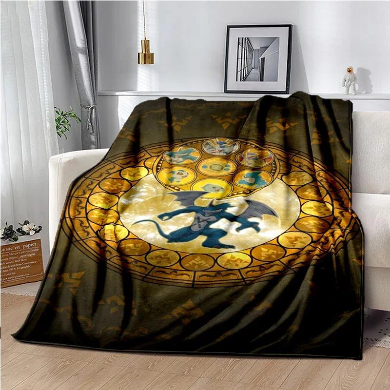 Japane Cartoon D-Digimon Throws Blanket Sofa Hiking Picnic Super Soft Quilt Bed Thermal Cute Anime Flannel Blanket Birthday Gift