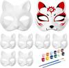 Halloween Eco-friendly Children's Cat Face Mask – Biodegradable Paper Pulp for DIY Painting.