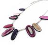 NOA [J2157] - Collier Créateur 'Coloriage' rose violet