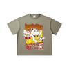 260 GSM Double Yarn 32 Count 100% Cotton Dandadan V31 Turbo Granny Print Unisex Heavy Cotton T Shirt