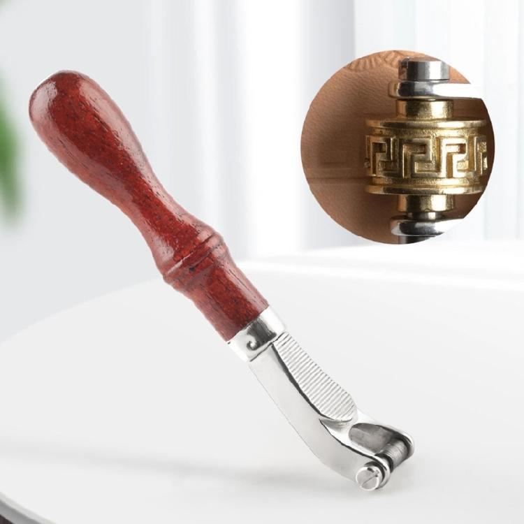 Wood Handle Leather Stamping Wheel for Professional Craft Featuring Portable Balanced Control