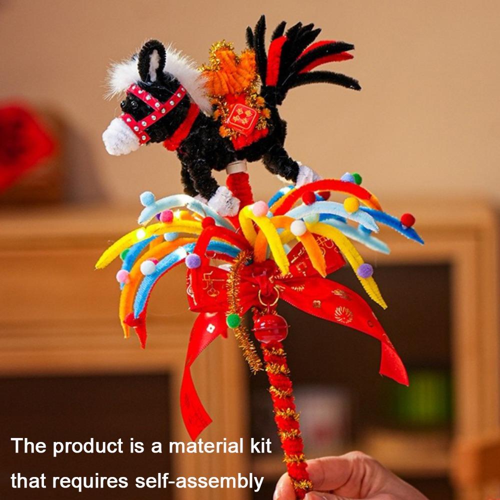 Креативный Светящийся Вращающийся Фонарик Ручной Работы Неоконченный Мультяшный DIY Твистер Палочка DIY Набор Материалов Милый Цветной Фонарик Новый Год