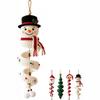 Decoração de Natal Kit de Artesanato de Crochê para Árvore de Natal Boneco de Neve de Crochê Ornamento Espiral Conjunto DIY com Lã Agulha de Crochê e Instruções Feito à Mão
