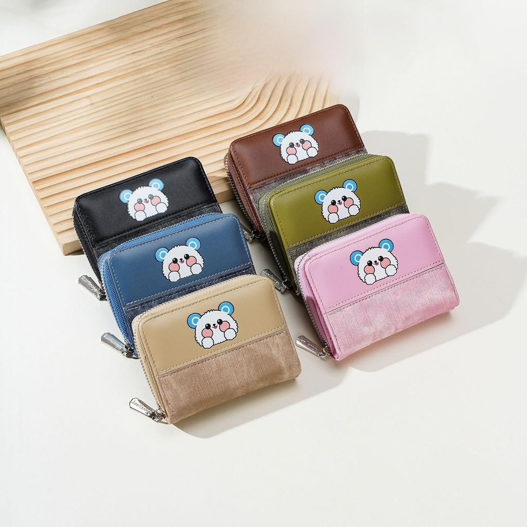 Compact Wallet Card Organizer With Pu Material And Anime Pattern For Casual Carry