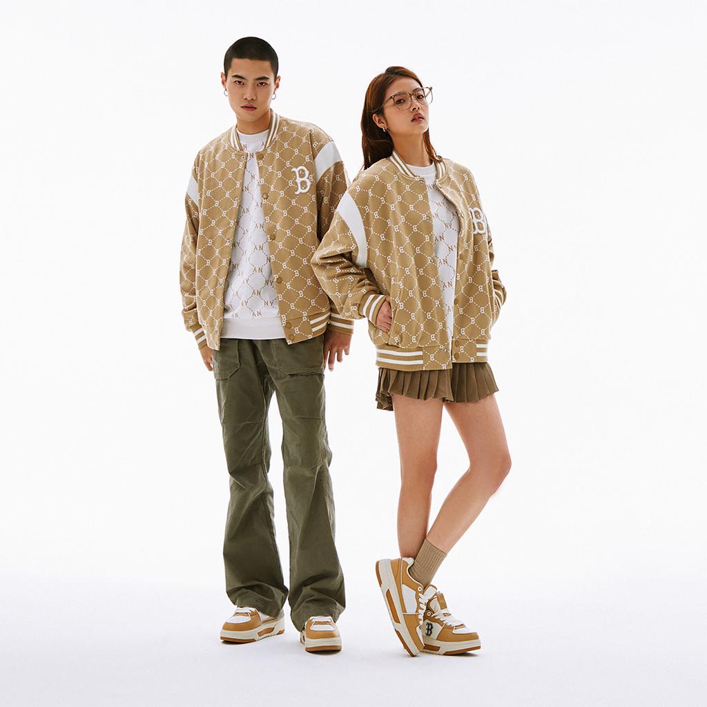 New MLB SS24 Baseball Jacket Unisex Light Camel 3AJPM0641-43CAL