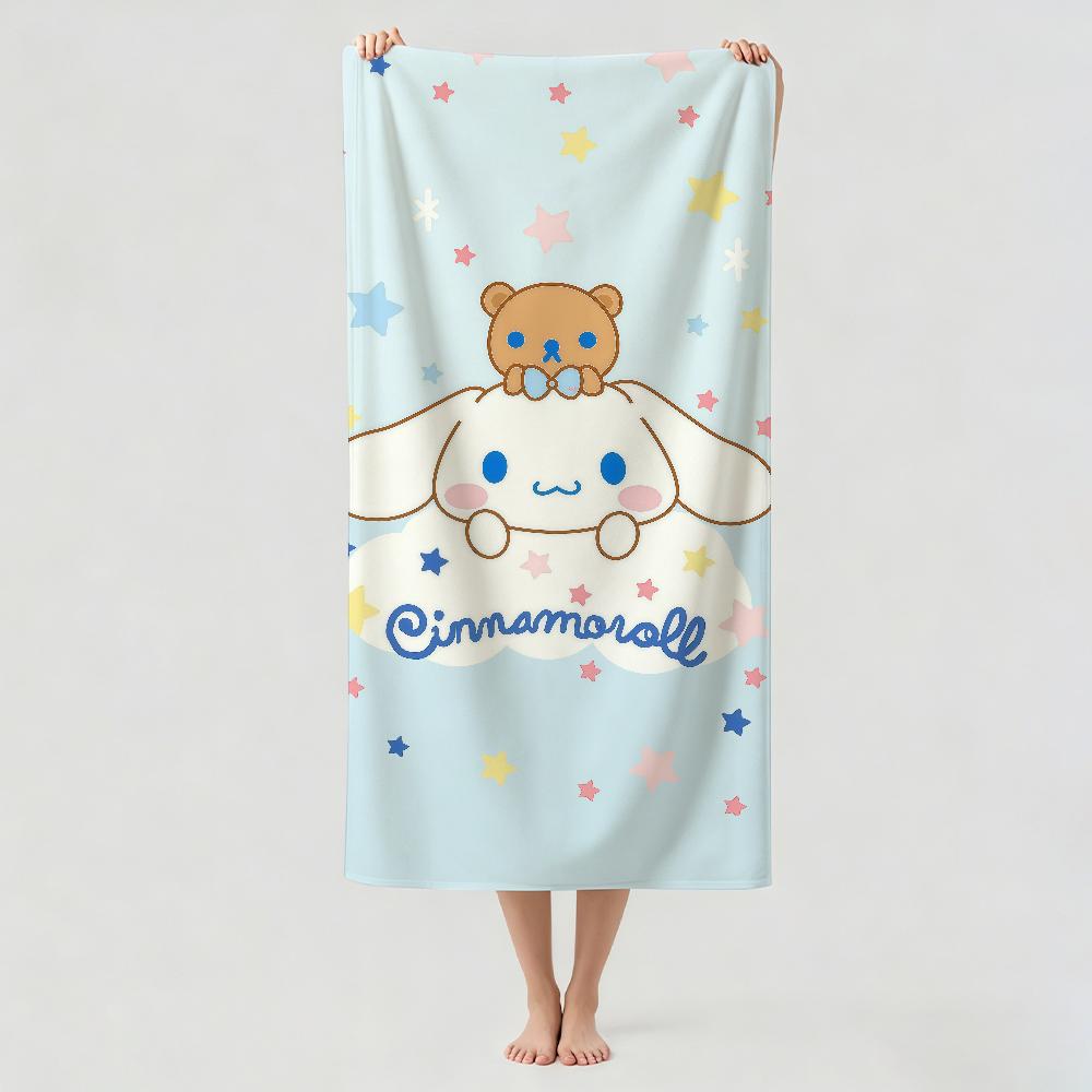 Cartoon cute C-Cinnamoroll Towel Drying Bath Towel Applicable To Light Swimming Camping Yoga Beach Out