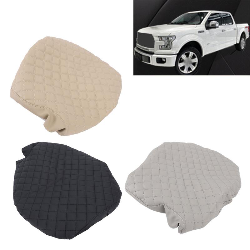 Car Armrest Cover Center Console Cover PU Leather Protective Armrest Seat Box Lid for F-450 2017 to 2024 with 40 20 40 Jump Seat