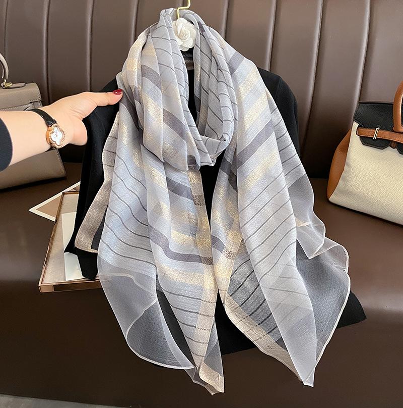 Silk Wool Scarf Shawls and Wraps for Women Foulard Headkerchief Luxury Brand Hijab New Lady Pashmina Scarves Bandana Poncho