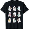 Ghost Reading Books Retro Groovy Spooky Reader T-Shirt