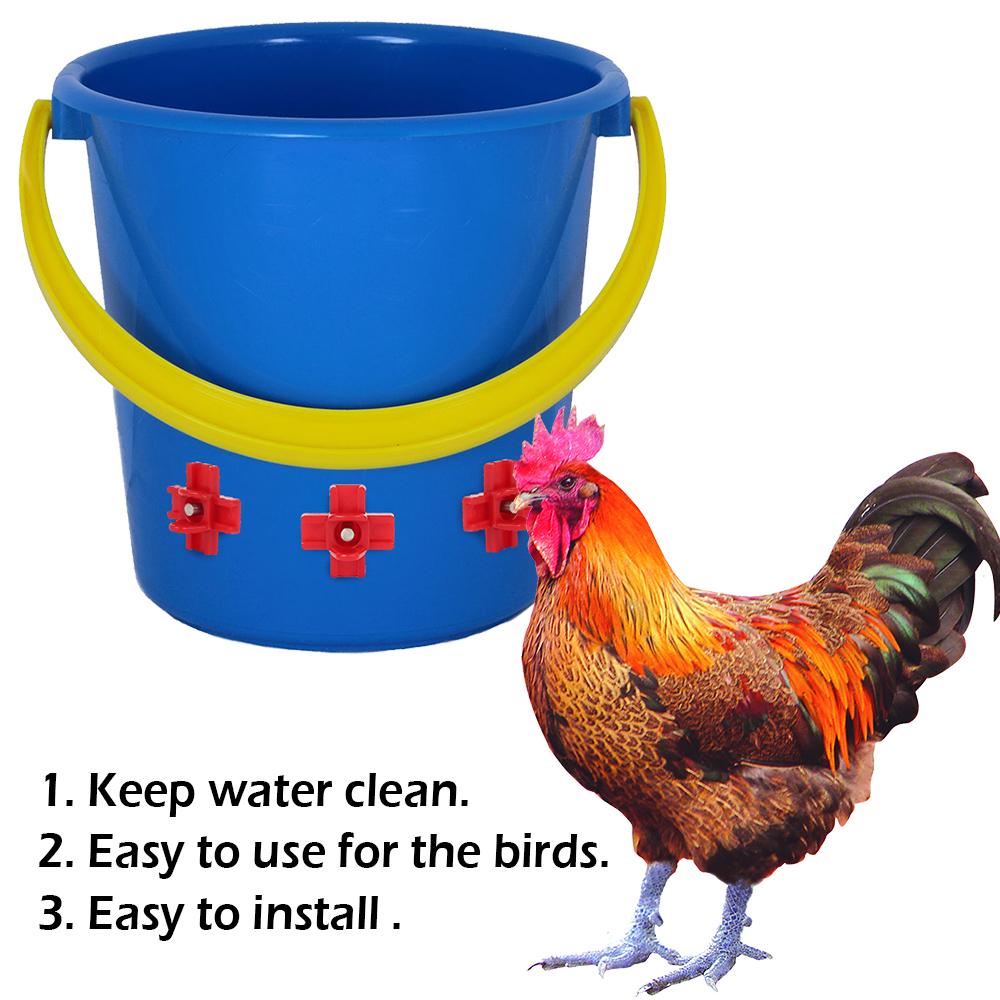 12 Pcs Automatic Chicken Waterer Hens Quail Birds Drinking Bowls Chicken Coop Chick Nipple Drinkers Poultry for Animal Supplies