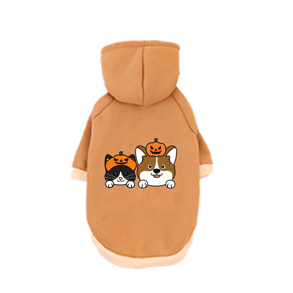 1 Pc Halloween Pet Hooded Sweatshirt Cats & Dogs Easter Outfits Pomeranians Golden Retrievers Halloween Party Accessories.